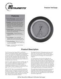 Thumbnail of document Data Sheet - Precision Test Gauges